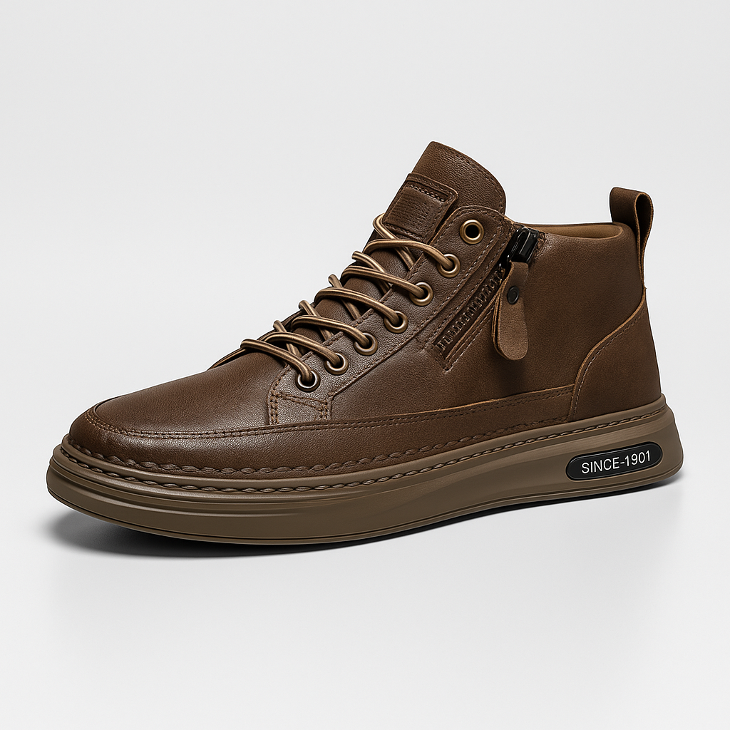 Tenis Híbridos de Piel para Hombre - Versión 2025 Ultra Durabilidad, Máxima Comodidad