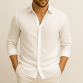 Camisa de Lino Blanca Hombre - Montserrat