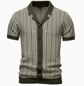 Playera Polo Hombre Casual Manga Corta Listrada con Detalles Ocos - Montserrat
